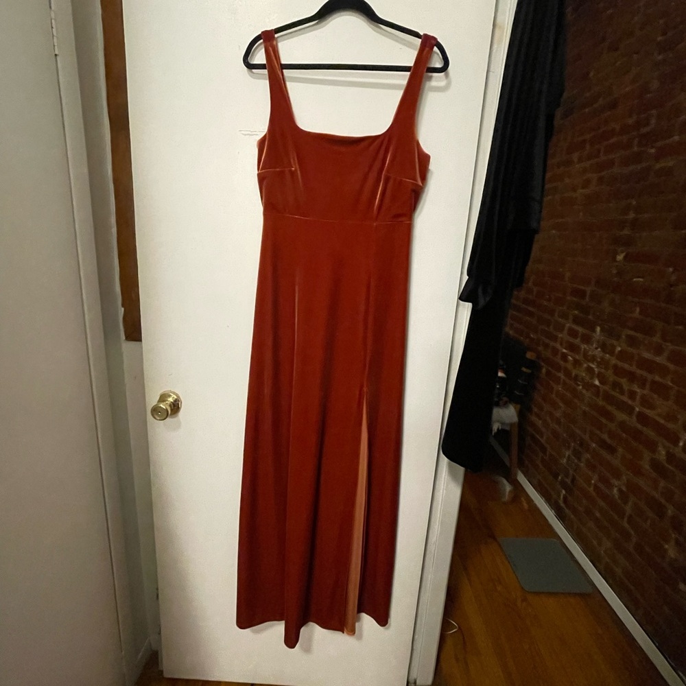Alex Velvet Bridesmaids Dress Birdy Grey